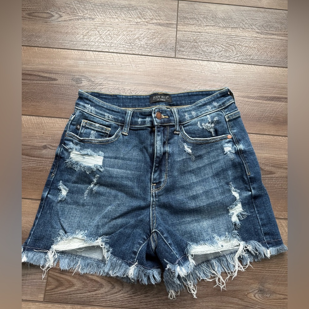 Judy Blue Hot Girl Summer Dark Wash Denim Shorts